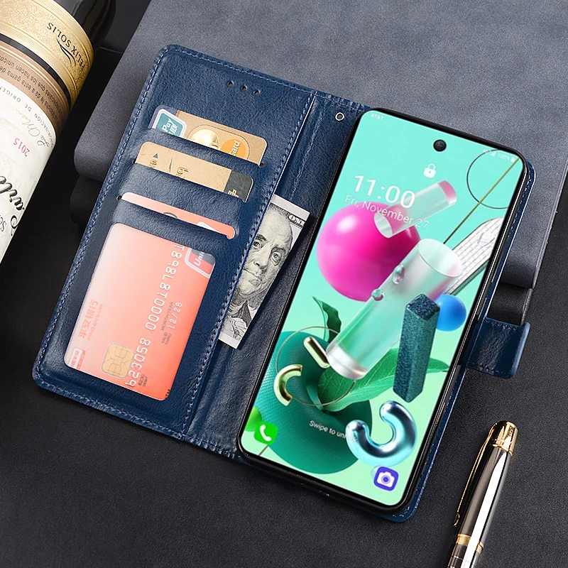 

Чехол-портмоне с откидной крышкой чехол для LG K92 5G кожаный чехол для LG LM-K920AM чехол для телефона чехол Funda Capa Coque
