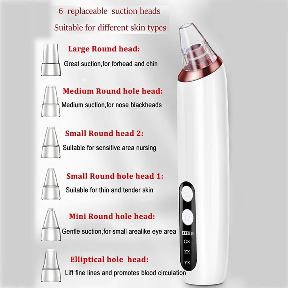 Инструмент для удаления угрей Электрический вакуумный удалитель носа лица