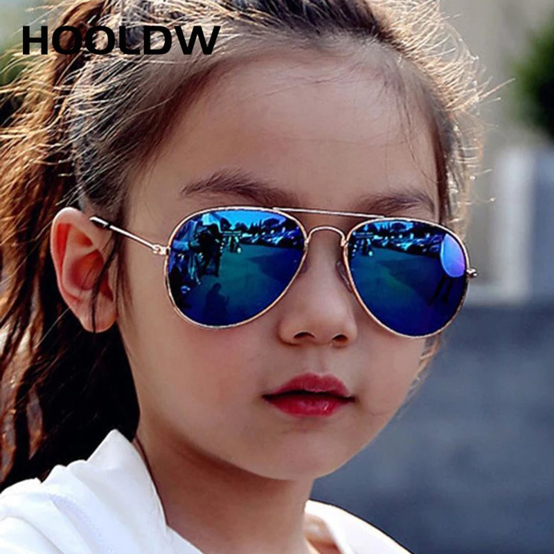HOOLDW модные детские солнцезащитные очки крутые для мальчиков и девочек защита от