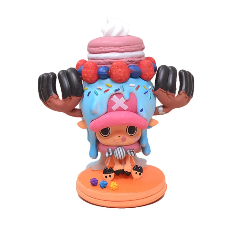 

One Piece Figure Chopper Cake Anime Figures Japanese Cute Sitting Posture Action Figures for Kids Pvc Material Christmas Gift