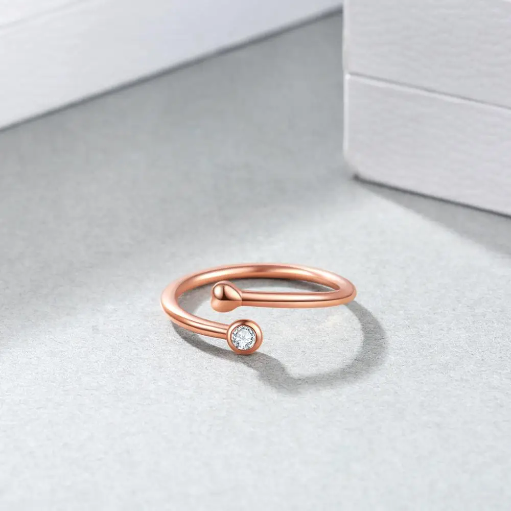 E ювелирные изделия 2 цвета кольца для женщин круглые в форме сердца с кубическим