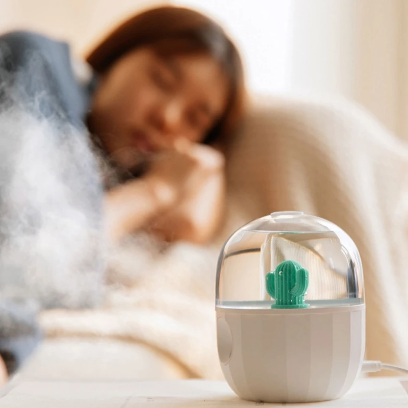 

Cute Cartoon Household Air Humidifier Transparent Half Cover Spray Portable USB