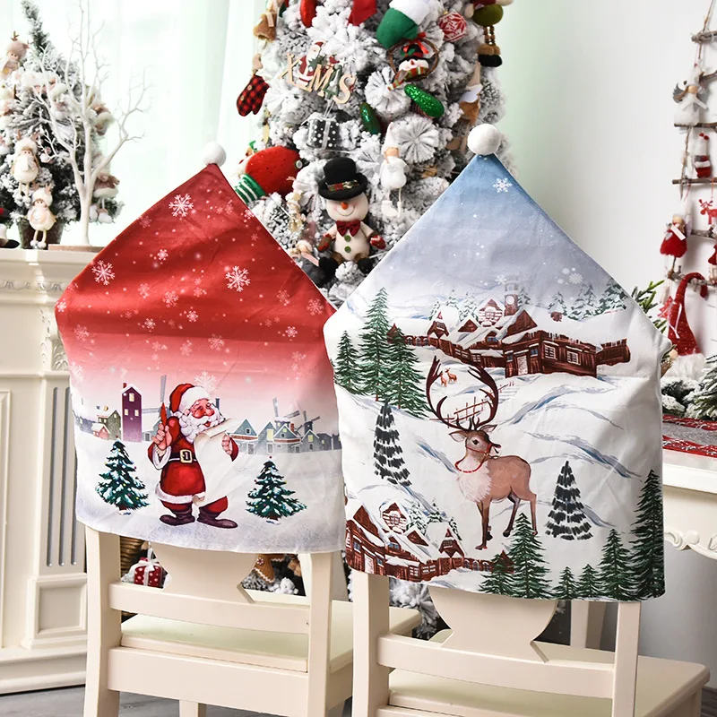 

Christmas 2021 Santa Claus Chair Cover Merry Christmas Decoration for Home 2021 New Year Christmas Wine Bottle Cover Navidad