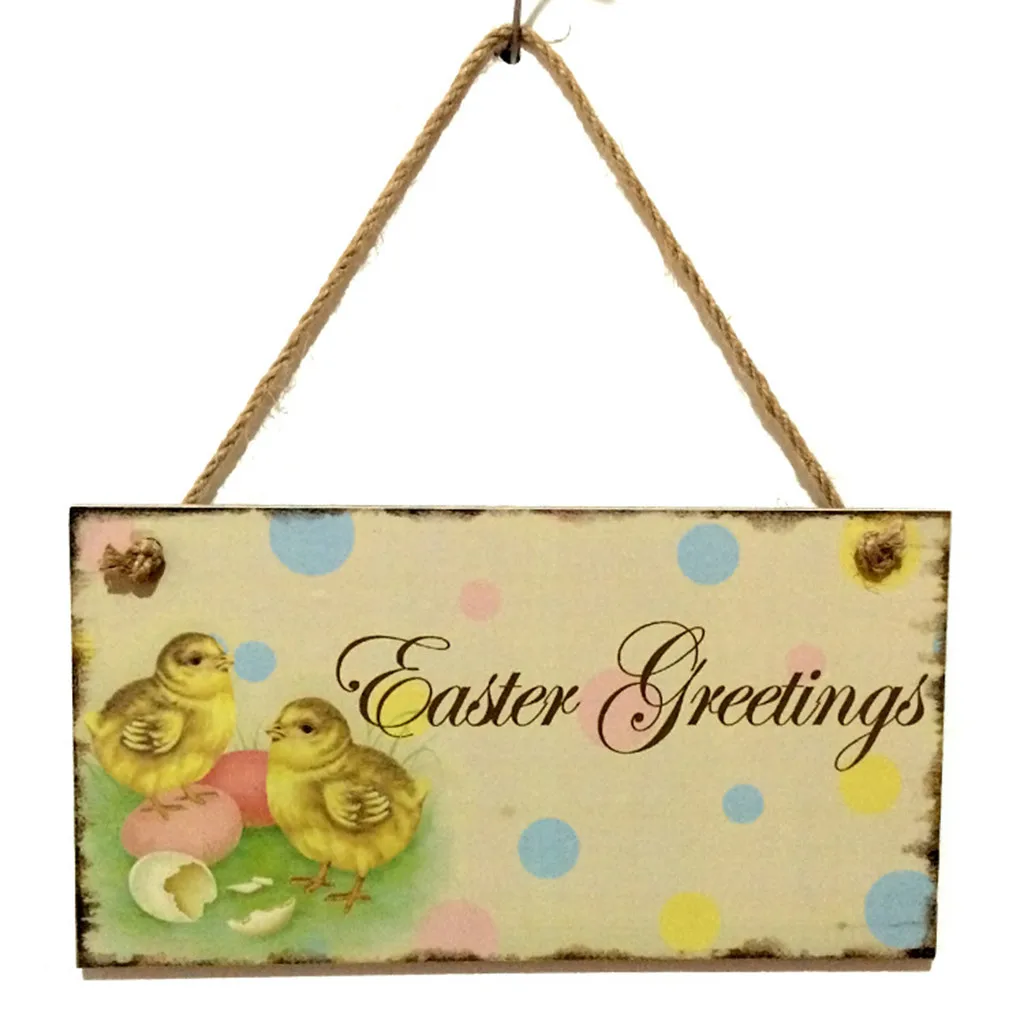 

Vintage Wooden Easter Bunny Listings Commemorating Jesus Resurrection Rabbit Pattern Wooden Hanging Plates