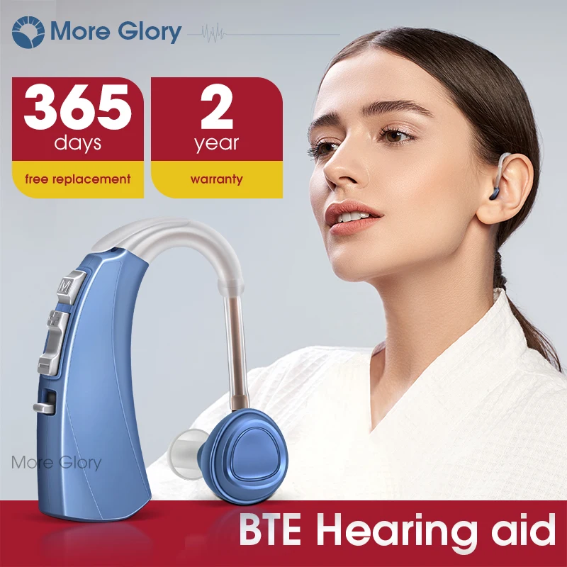 MoreHope Hearing Aids,Rechargeable audifono with Charging Base,Mini Digital Ear Invisible hearing Amplifier for deafness