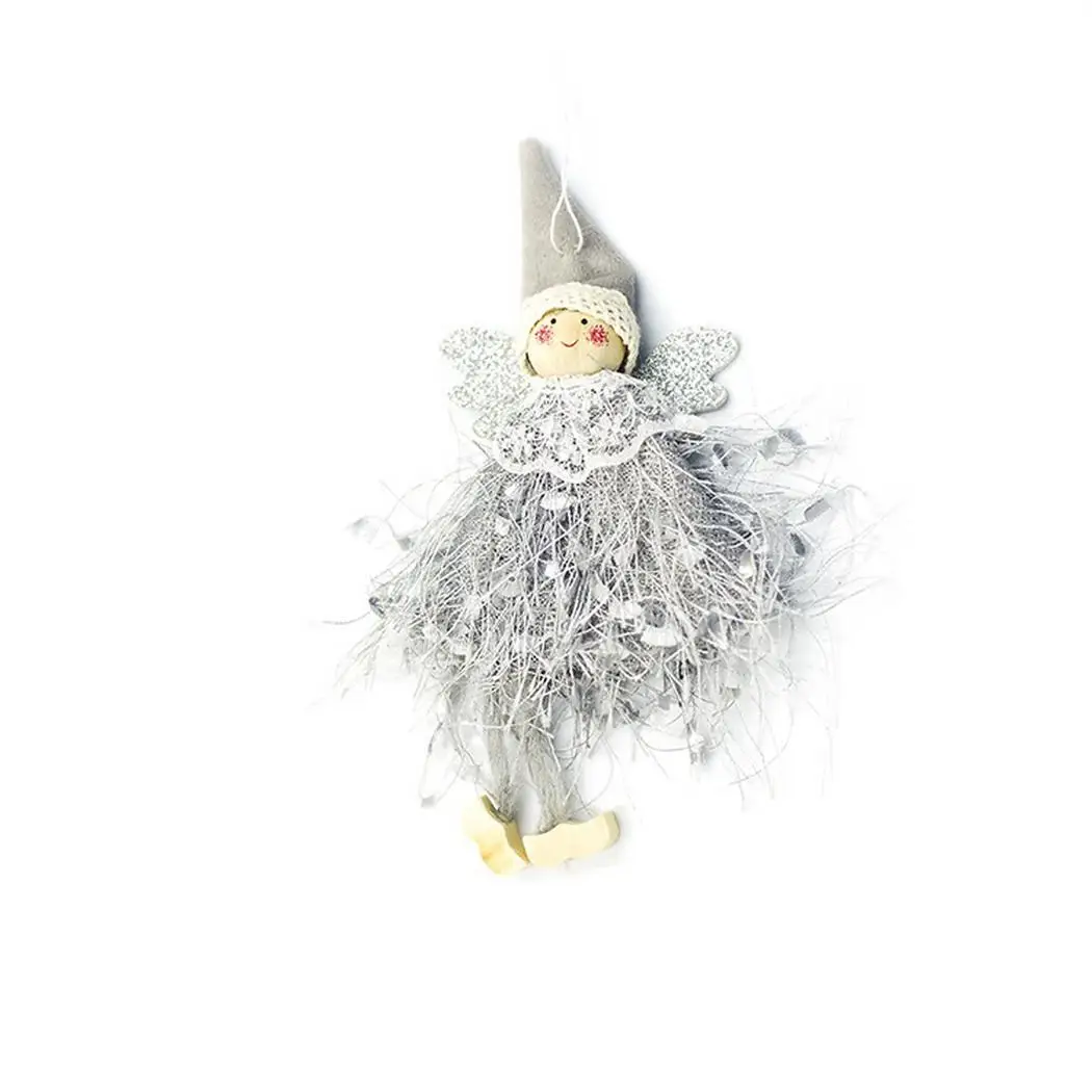 Креативная маленькая кукольная Рождественская елка висящая синяя/темно