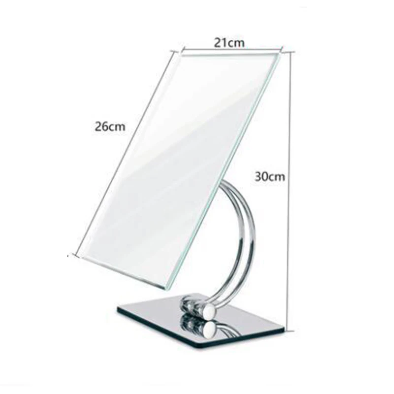 

Large Vanity Makeup Mirror, Non-nifying, Beveled Edges, All Direction Swivel, Rectangle, Chrome