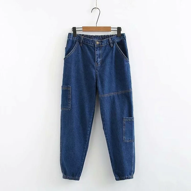 

Джинсы женские, эластичные, с высокой талией, прямые, большого размера