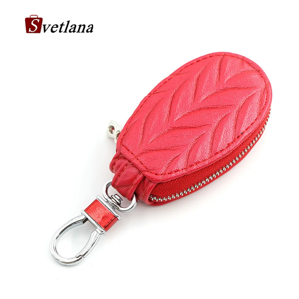 Женские и мужские держатели ключей от автомобиля из искусственной кожи