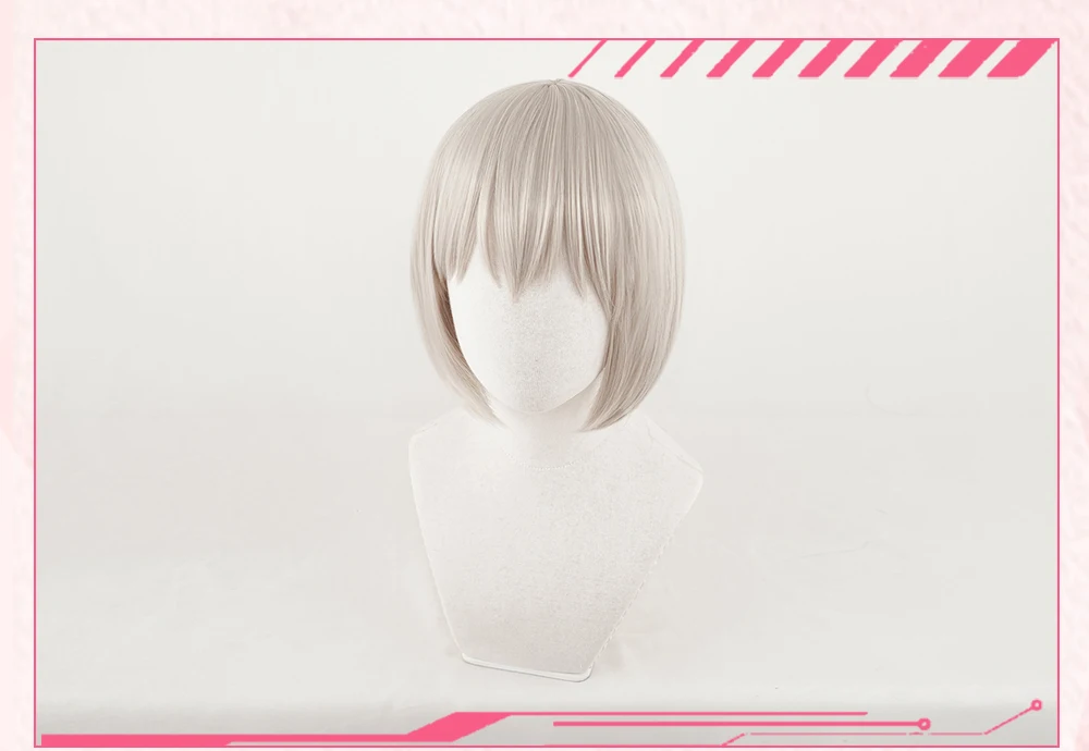 AniHut Aoba Moca Wig Game BanG Dream! Cosplay Wig Synthetic Griege Women Hair Anime BanG Dream Cosplay Aoba Moca Costume