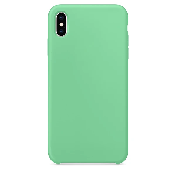 Mint Green Официальный силиконовый чехол для iPhone 7 8 Plus, задняя крышка с логотипом для Apple iPhone 11 Pro XR X XS MAX 6 6S PLUS, чехол - Цвет: Mint Green