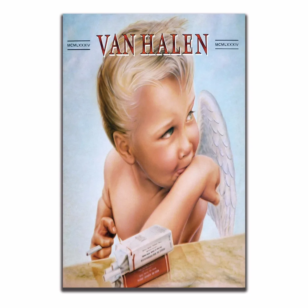 Художественный плакат с изображением ван Халена из хард-рок шелка альбома музыки