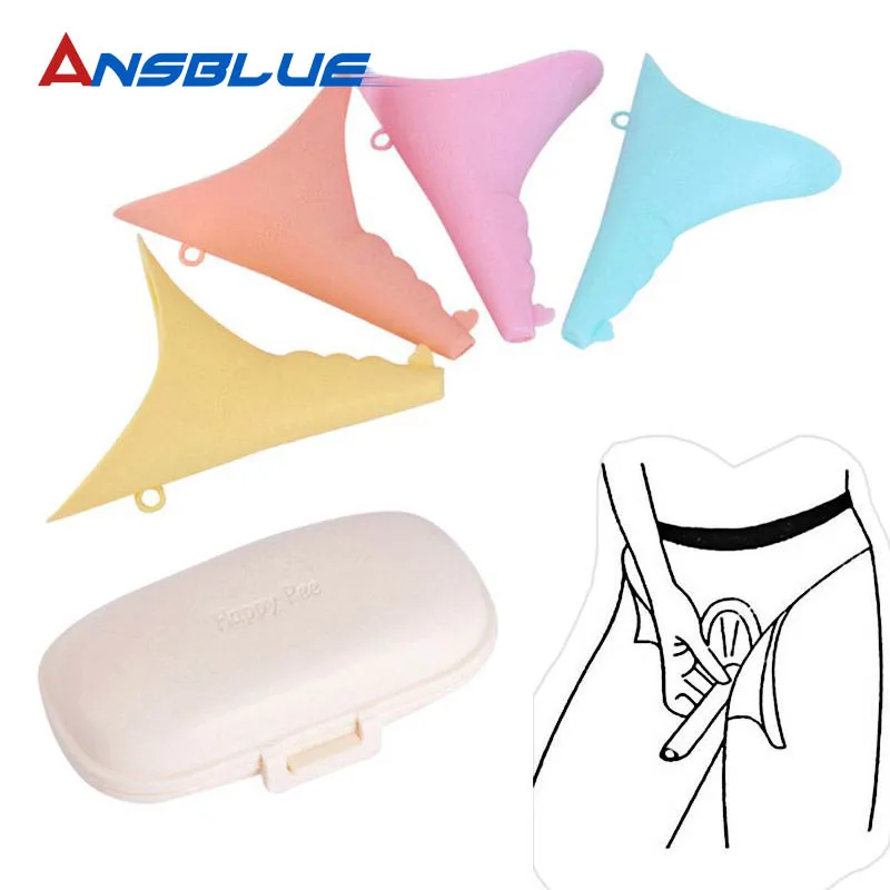 

Ansblue High Quality Portable Women Camping Urine Device Funnel Urinal Female Travel Urination Toilet Women Stand Up & Pee Soft
