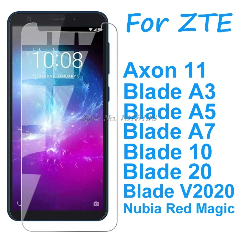Закаленное стекло для ZTE Blade A3 A5 A7s 2019 2020 дюймов красная искусственная кожа