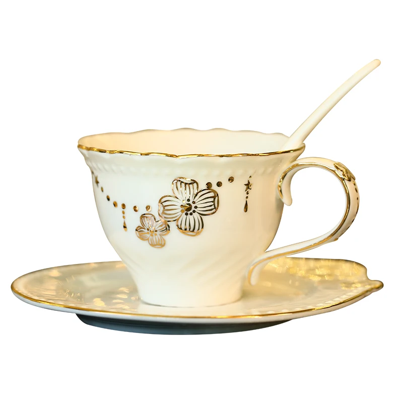 Фарфоровая чайная чашка из белого фарфора простая модная керамическая кофейная