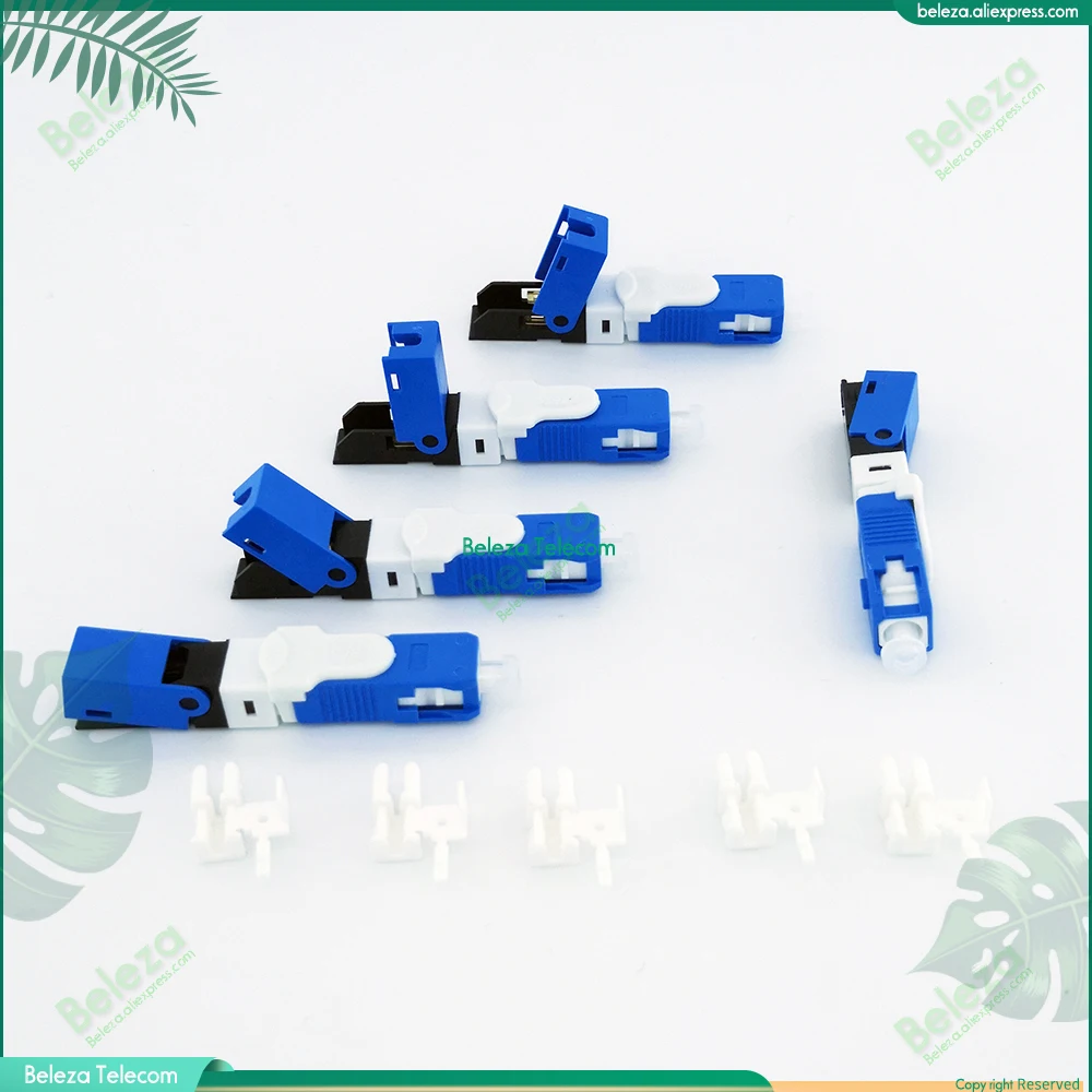 

High quality warranty 50pcs lot ESC250D SC APC / SC UPC Single-Mode Optical quick connector Field Assembly Optical Connector