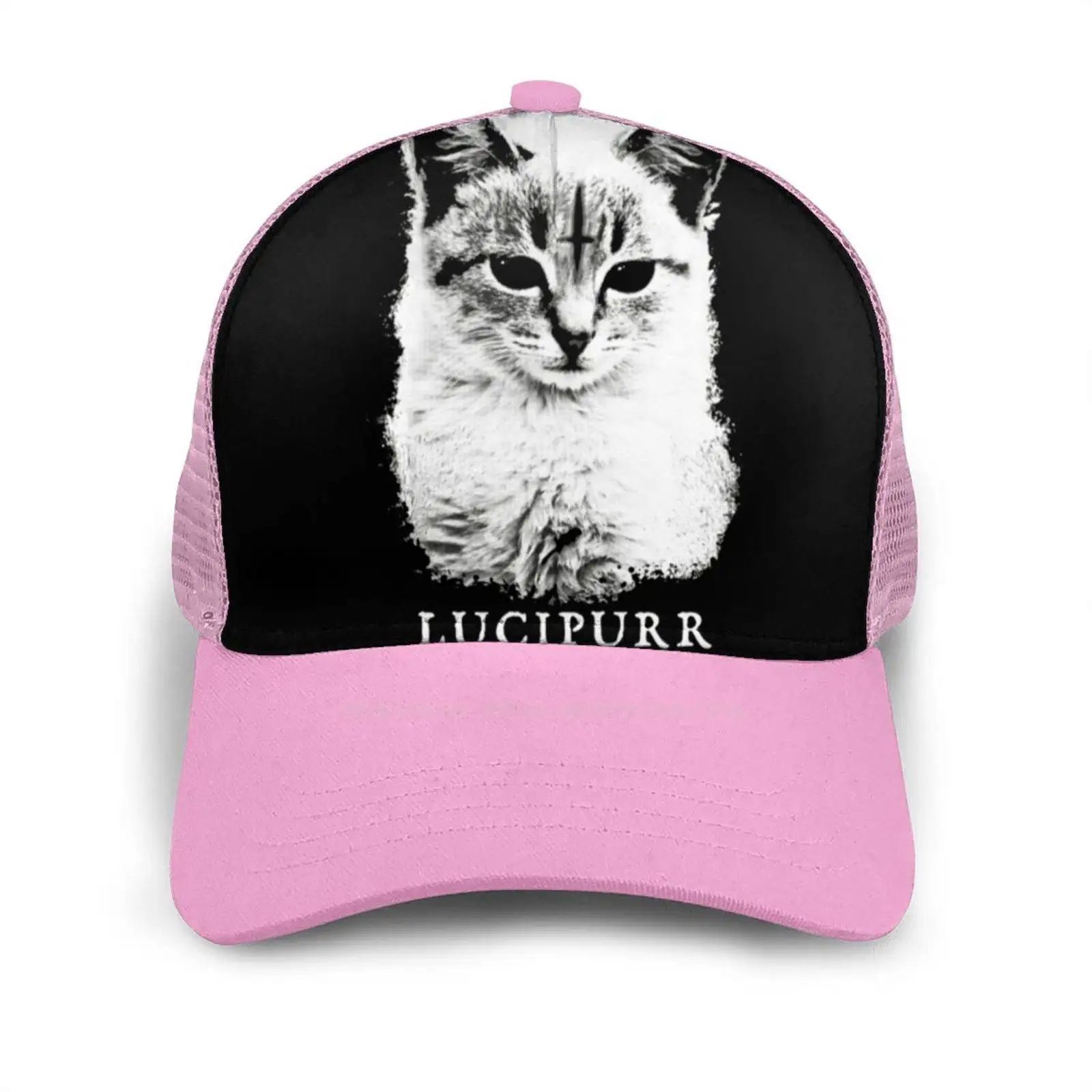 Бейсболка Lucipurr с изогнутыми краями сетчатая бейсболка град дымовая кошачья мята