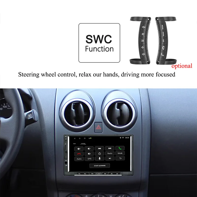 Автомагнитола 2din android 8 1 Восьмиядерный процессор 2 ГБ + 16 GPS навигация AM/FM/RDS