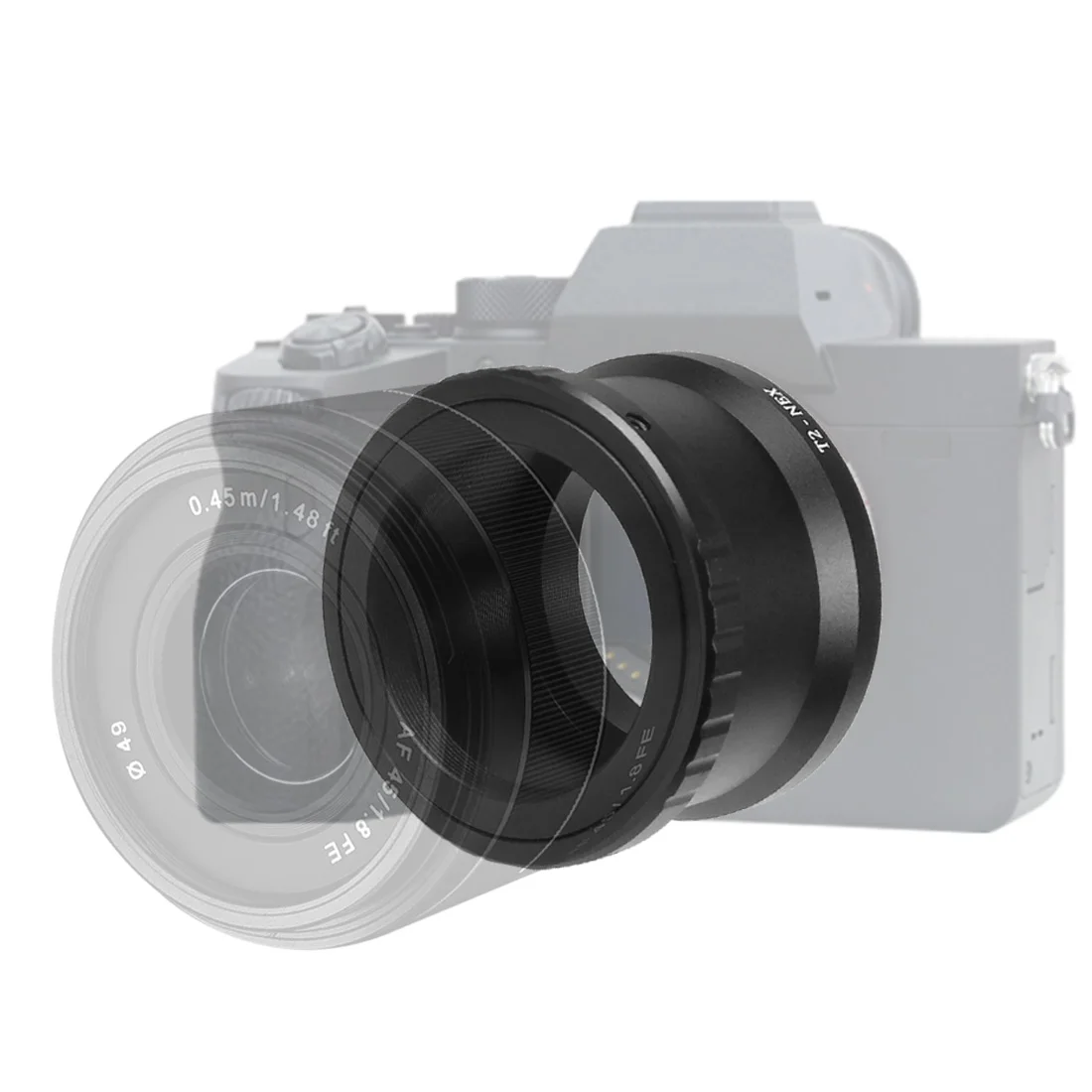 

T2-NEX Telephoto Telescope Mirror Lens Adapter Ring for Sony NEX E-Mount DSLR Cameras to T2/T Mount Lens Accessories
