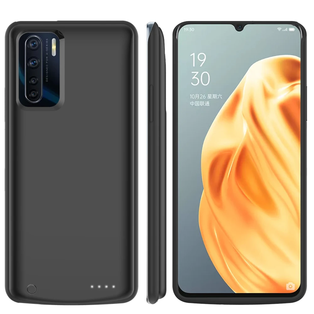 2020 silicone shockproof battery case for oppo a11 a11x reno 3 pro battery charger case for oppo a91 a9 a5 a5s power bank cover free global shipping