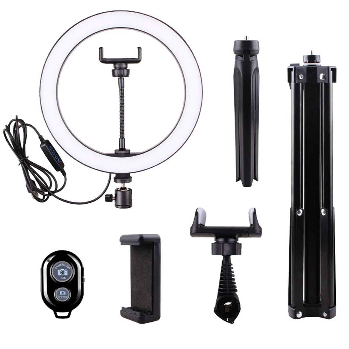 Многофункциональный светодиодный кольцевой светильник 10 дюймов регулируемый