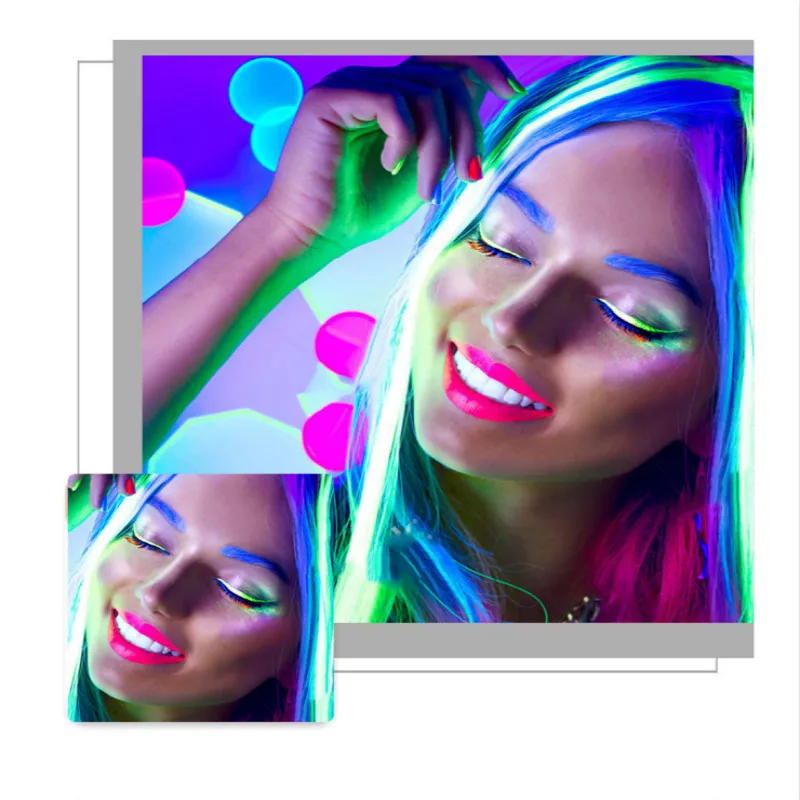 Неоновые тени для век 6 цветов палитра матовые блестящие порошок краска ногтей