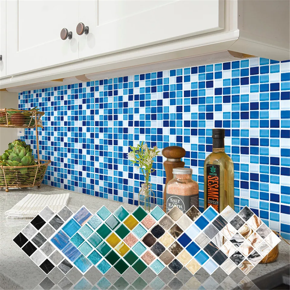 10*10 см * 15 шт. мозаичные настенные наклейки декоративная кристальная пленка