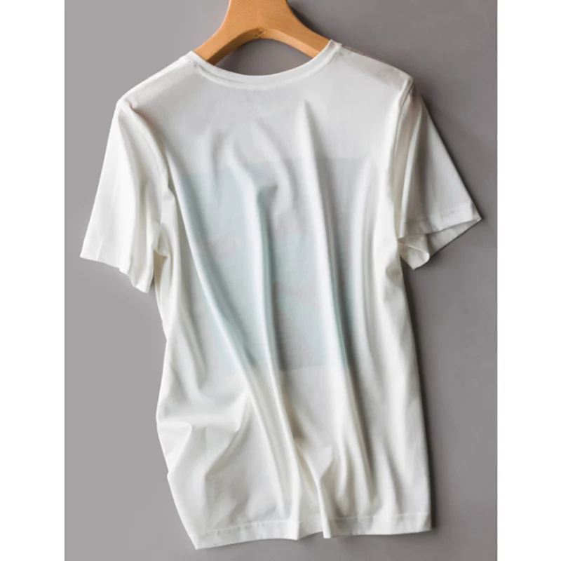 

silk tee t shirt white t-shirts 2021 summer clothes shirts for women korean fashion style tops short sleeve woman clothing top a