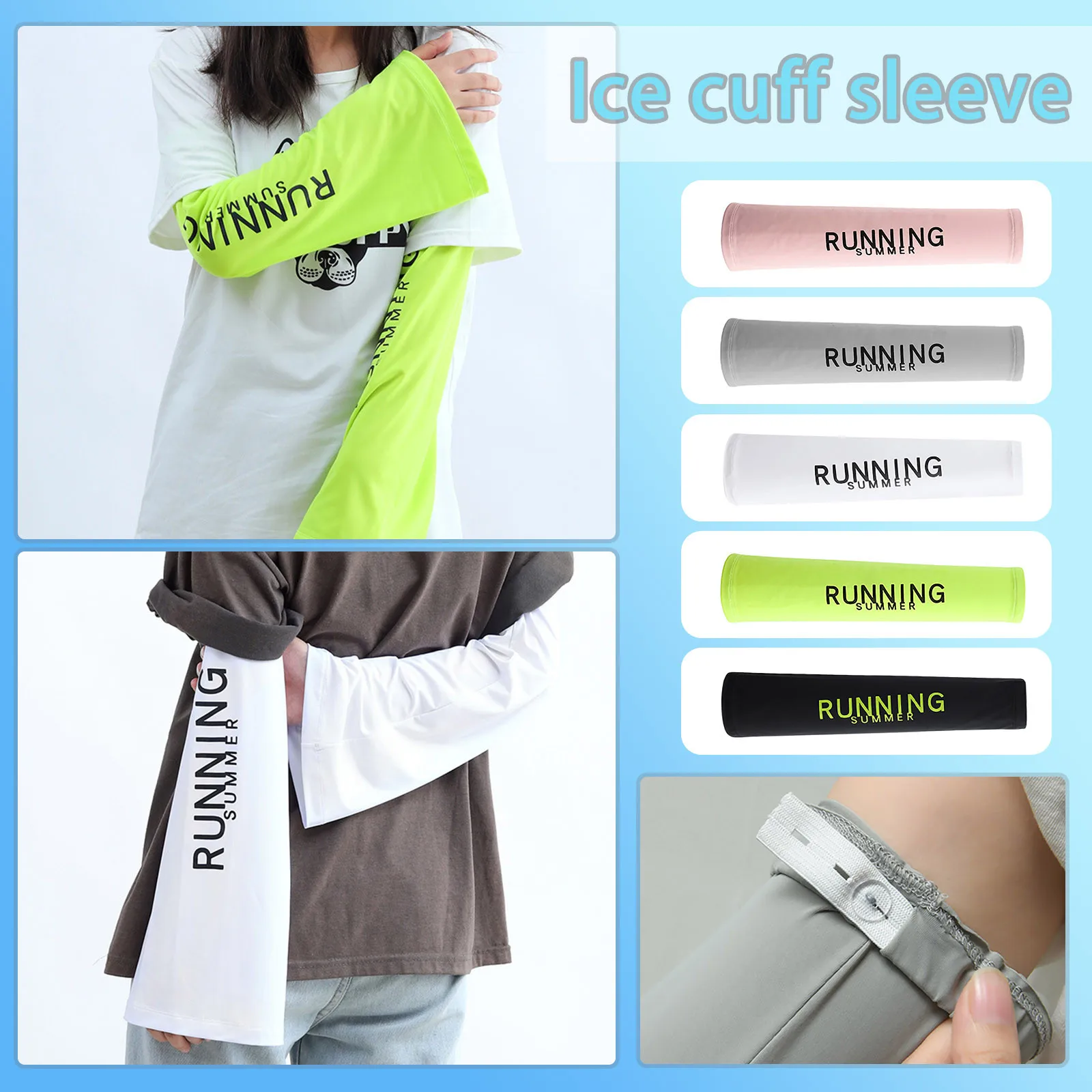 

Sunscreen Ice Silk Sleeve Long Loose Street Style Fashion Thin Arm Cover