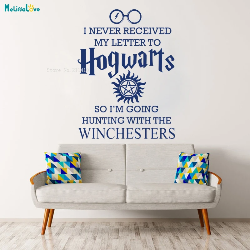 Я до сих пор не получили мое письмо наклейка на стену Сверхъестественное Цитата