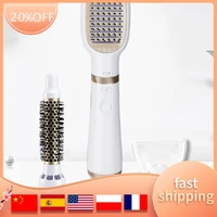 3 in 1 hair dryer brush and volumizer detachable one step hot air brush for straightening curling drying combing scalp massage
