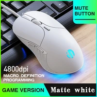 profession wired gaming mouse 6 buttons 4800 dpi led optical usb computer mouse for pc laptop gamer mice mute wired mouse