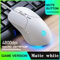 Профессиональная Проводная игровая мышь, 6 кнопок, 4800 DPI, светодиодный, оптическая USB компьютерная мышь для ПК, ноутбука, геймера, мыши, бесшумная проводная мышь - фото