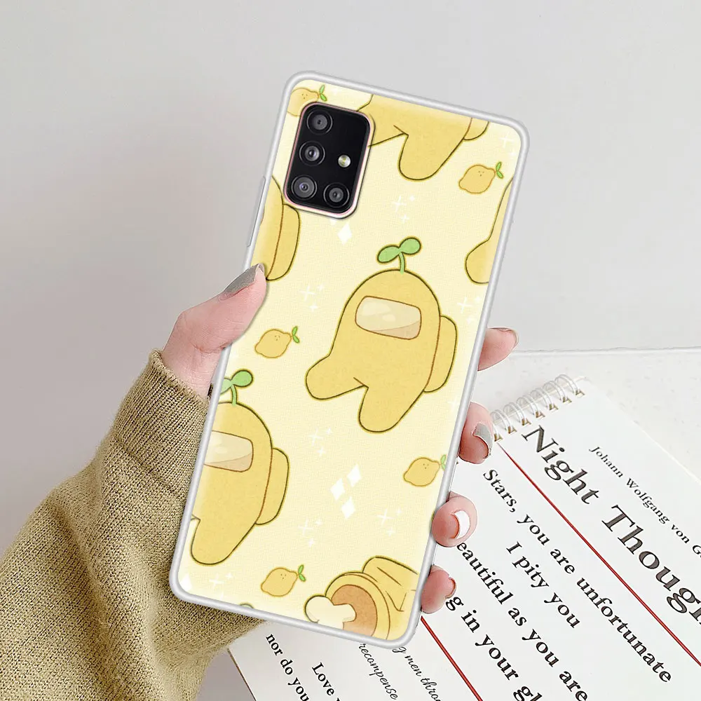 

Among Us Cute Silicone Phone Case For Samsung Galaxy A51 A50 A71 A21s A31 A41 A10 A20 A70 A30 A12 A02s Soft TPU Cover Coque
