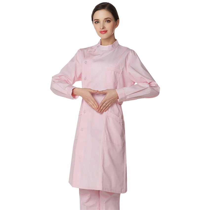 Рабочая одежда для взрослых женщин халат Скрабы Аптечная куртка клиника белое