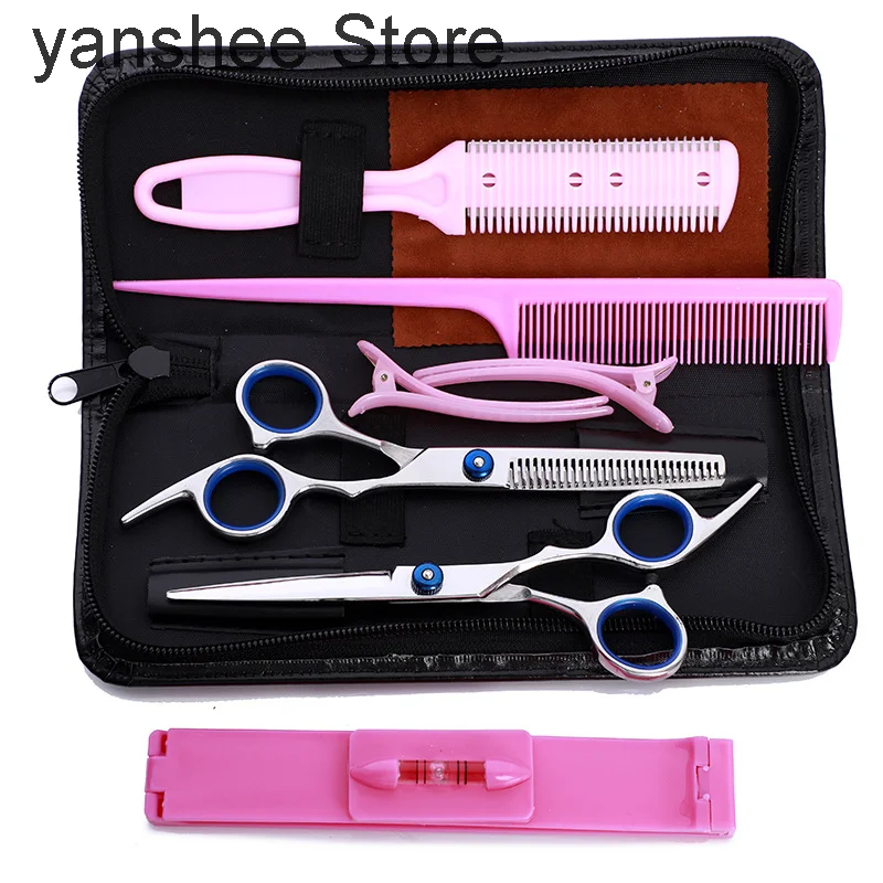 

Professional hairdressing tool set hairdressing scissors tooth scissors + flat scissors set combined bangs artifact
