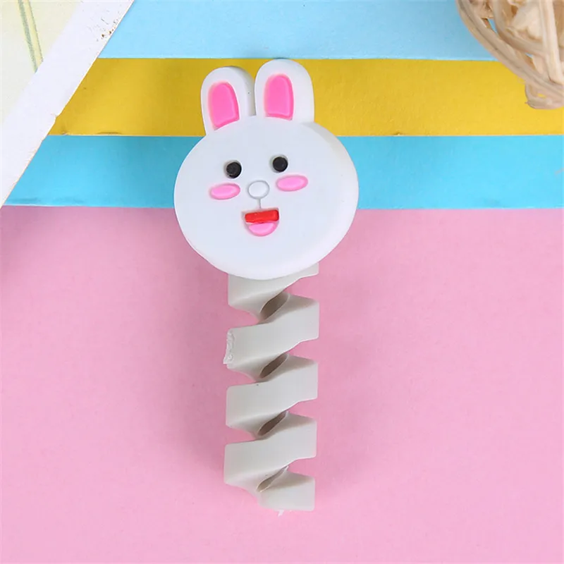 Спиральный держатель шнура 100 шт./лот устройство для намотки кабеля мультяшный USB