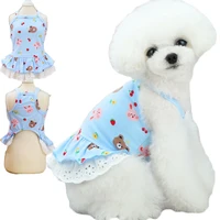 cute rabbit bear pattern pet clothes cat dog sling dress summer sleeveless vest shirt skirt for small dogs shih tzu chihuahua xl