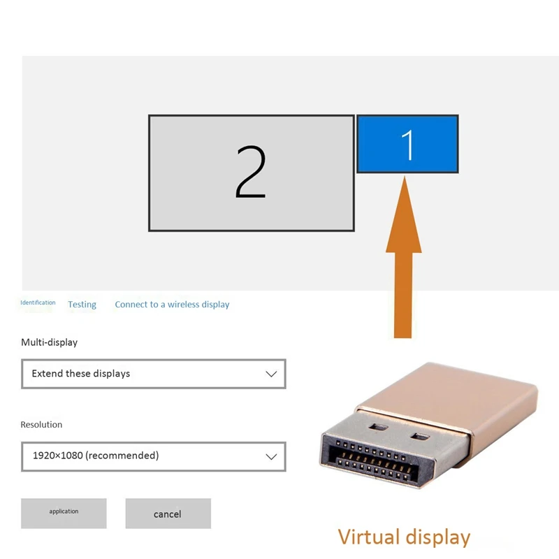 DP виртуальный дисплей адаптер Дисплей порт фиктивный разъем без головы призрак
