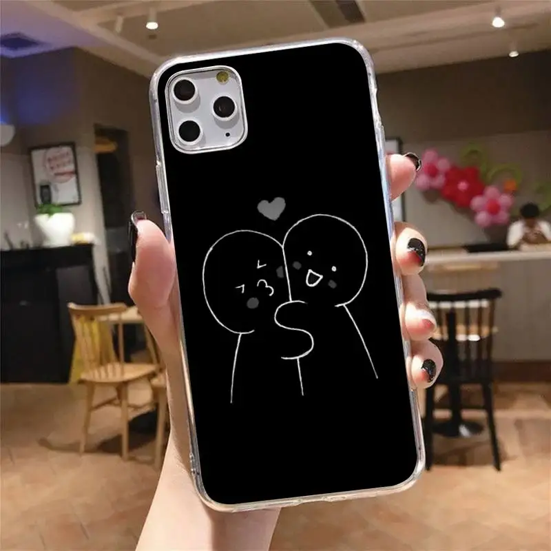 

Always And Forever Best Friends Phone Case Transparent for iPhone 6 7 8 11 12 s mini pro X XS XR MAX Plus cover funda shell