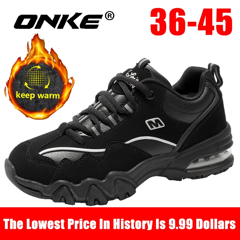 2019 новые зимние кроссовки мужские теплые меховые для бега водонепроницаемые