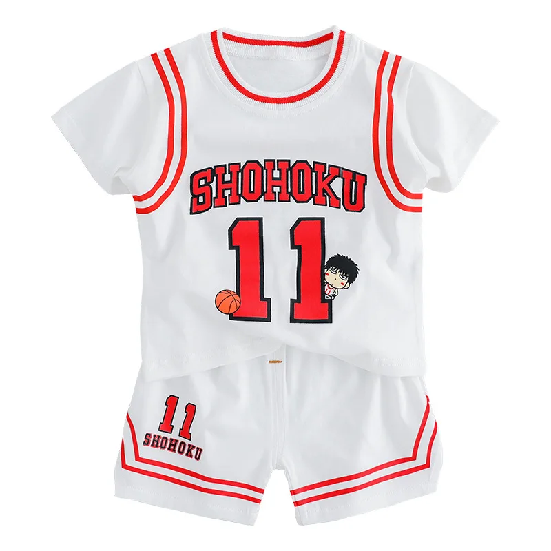 New Born Baby Boy Clothes Set Cotton Sportswear Short SleeveT-shirt+Shorts 2PCs Children Suit Basketball Clothes Baby Boy Outfit