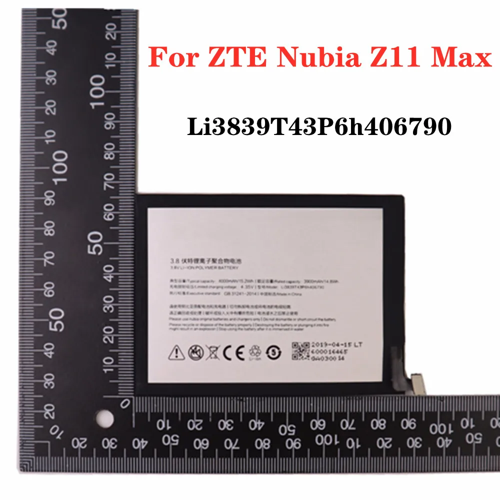 

100% 4000mAh Li3839T43P6h406790 Battery For ZTE Nubia Z11 Max Z11Max NX523 NX523J Phone Replacement Batteries