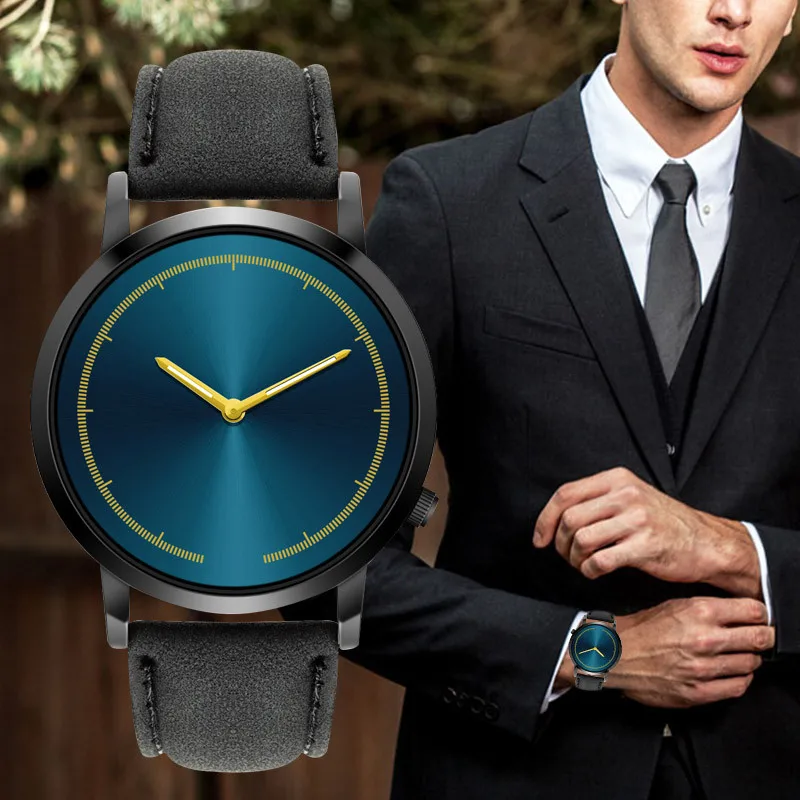 Мужские Простые часы WJ-8747 модные классические минималистичные кварцевые