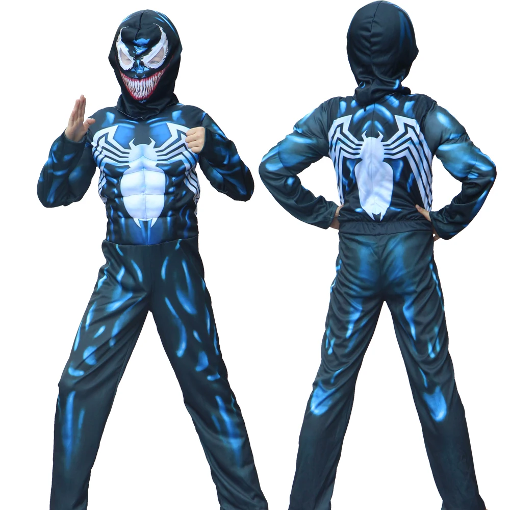 Костюм Веном на Хэллоуин для взрослых мальчиков и девочек мускулы косплея