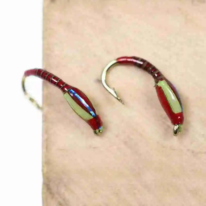 

6Pcs/set 12# Fishing Bait High Quality Bait Red and Color Fishing Bait Bait Peacock Blue Tool Fake Fishing Background O2S2 C5A2