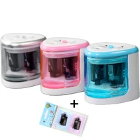 ymz new automatic pencil sharpener two hole electric switch pencil sharpener stationery home office school supplies