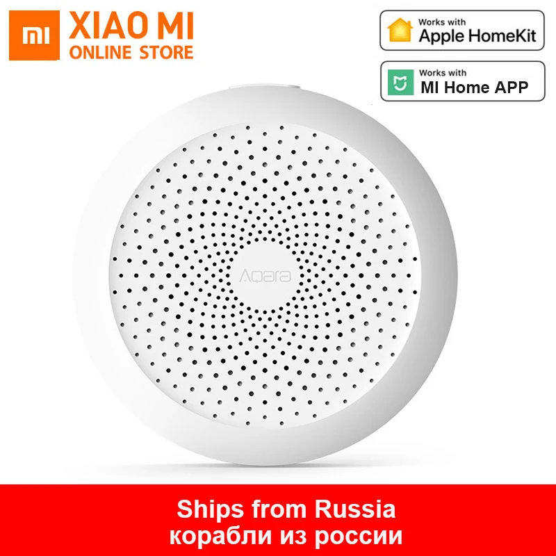 

Оригинальный концентратор Xiaomi Mijia Aqara, умный шлюз M1S с RGB светодиодом, ночник, беспроводной Zigbee, дистанционное управление, работает с приложен...