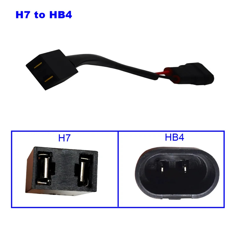 HIDLT 2 шт. H7 для H11 H8 жгут проводов разъем адаптера до 9005 HB3 9006 HB4 автомобильный