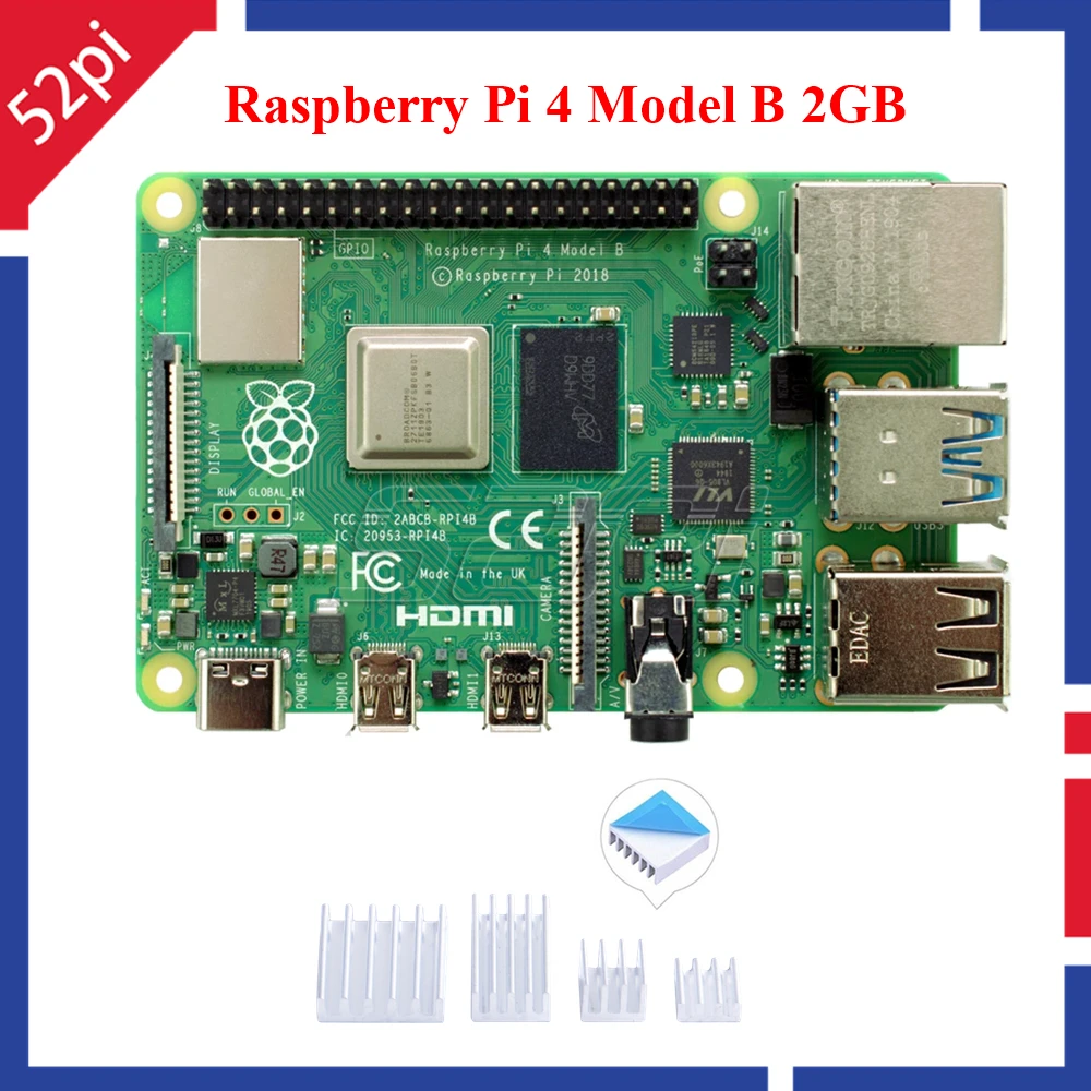Billig Auf Lager! Raspberry Pi 4 Modell B Mit 2GB RAM (Neue 2019) 64bit QuadCore 1,5 GHz
